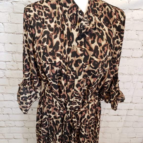 SALE PRICED>ANIMAL PRINT DRESS/ JACKET FROM ROMANS IN A SZ 18W... SO VERSITILE! - Picture 4 of 5